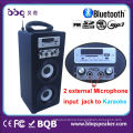 wireless bluetooth speaker with 2 external microphones input jack to Karaoke function